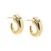 Gold / 19MM Solid Bubble Elongated Hoop Earring - Adina Eden's Jewels