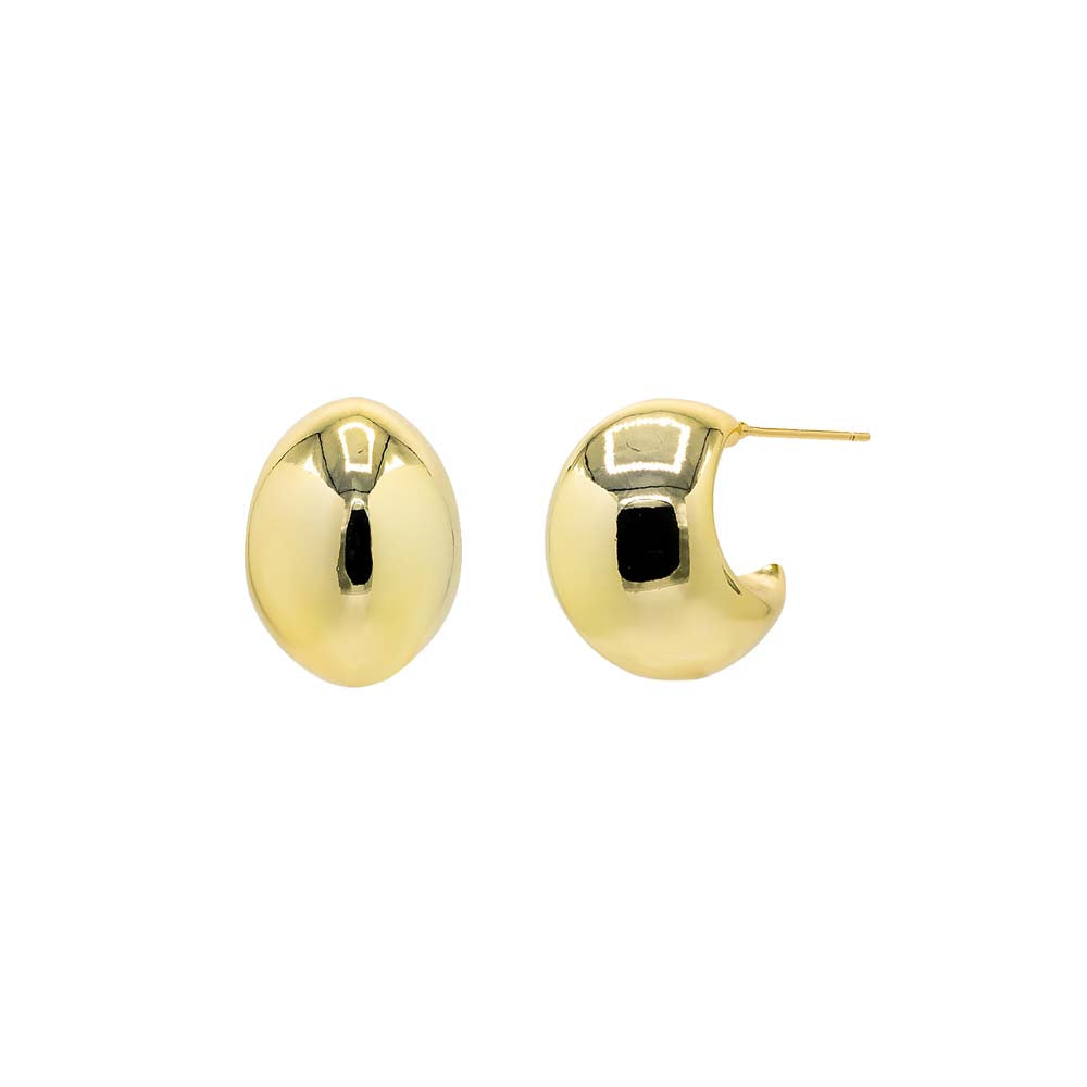 Gold Chunky Graduated Hoop Earring - Adina Eden's Jewels