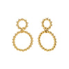  Beaded Double Circle Drop Stud Earring - Adina Eden's Jewels