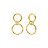 Gold Multi Shape Open Looped Dangling Stud Earring - Adina Eden's Jewels