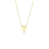 Gold Solid Gold Drip Pendant Necklace - Adina Eden's Jewels