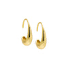 Gold Graduated Curved Open Hoop Earring - Adina Eden's Jewels