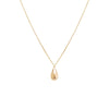 14K Gold Solid Puffy Teardrop Necklace 14K - Adina Eden's Jewels