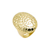 Gold / 7 Indented Puffy Statement Oval Ring - Adina Eden's Jewels