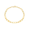 Gold Boxed Elongated Mariner Chain Anklet - Adina Eden's Jewels