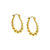 Gold Beaded Graduated Hoop Earring - Adina Eden's Jewels