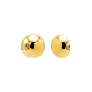 Gold Solid Ball Stud Earring - Adina Eden's Jewels