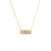 Gold Pave Bubble Hebrew 'Mom' Necklace - Adina Eden's Jewels