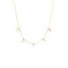Gold Solid Hebrew Scattered Name Necklace - Adina Eden's Jewels