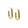 Gold Solid Chunky Open U-Shape Hoop Earring - Adina Eden's Jewels