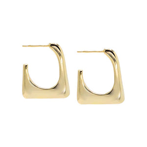  Solid Unique Shape Hoop Earring - Adina Eden's Jewels
