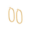 Gold / 47MM Elongated Twist Hoop Earring - Adina Eden's Jewels