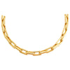 Gold Solid Chunky Paperclip Necklace - Adina Eden's Jewels