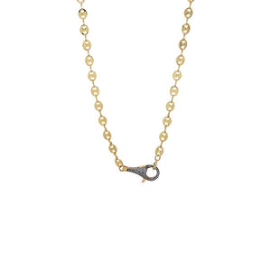 Mariner Chain Black Rhodium Pave Lobster Clasp Necklace