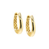 Gold Solid Graduated Chunky Hoop Earring - Adina Eden's Jewels