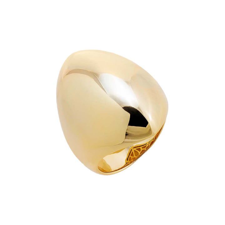Gold / 7 Solid Elongated Chunky Ring - Adina Eden's Jewels