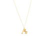 Gold Solid Initial With Butterfly Cut Out Necklace - Adina Eden's Jewels