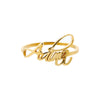  Solid Script Lowercase Name Ring - Adina Eden's Jewels