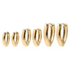 Gold Solid V Shape Wide Huggie Earring Combo Set - Adina Eden's Jewels