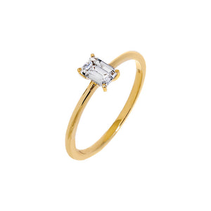 Lab Grown Diamond Emerald Engagement Ring 14K
