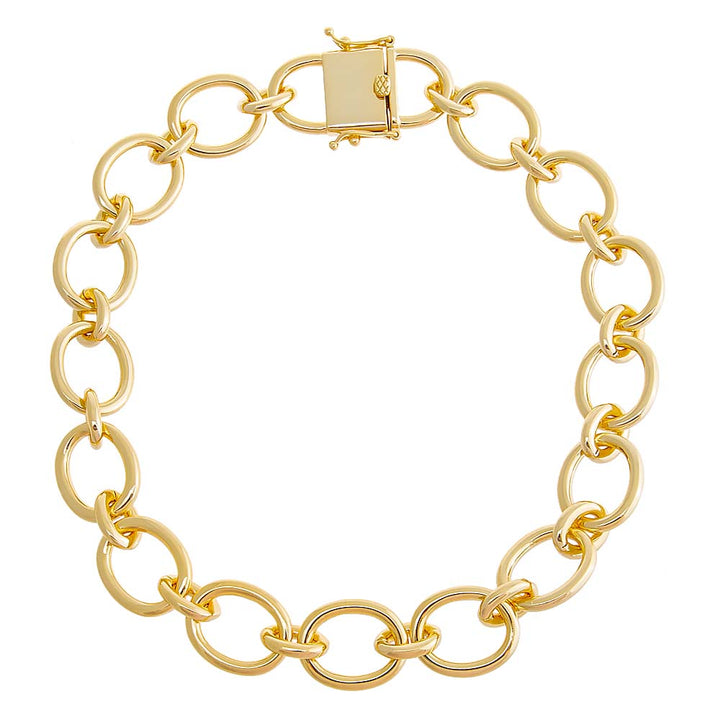  Solid Open Circle Link Choker Necklace - Adina Eden's Jewels