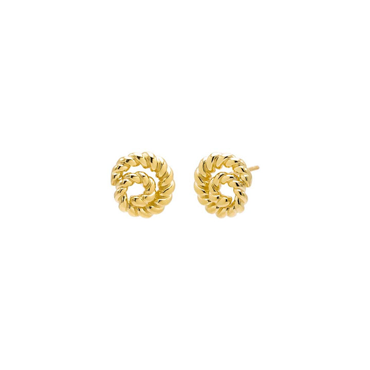 Gold Twisted Rope Stud Earring - Adina Eden's Jewels