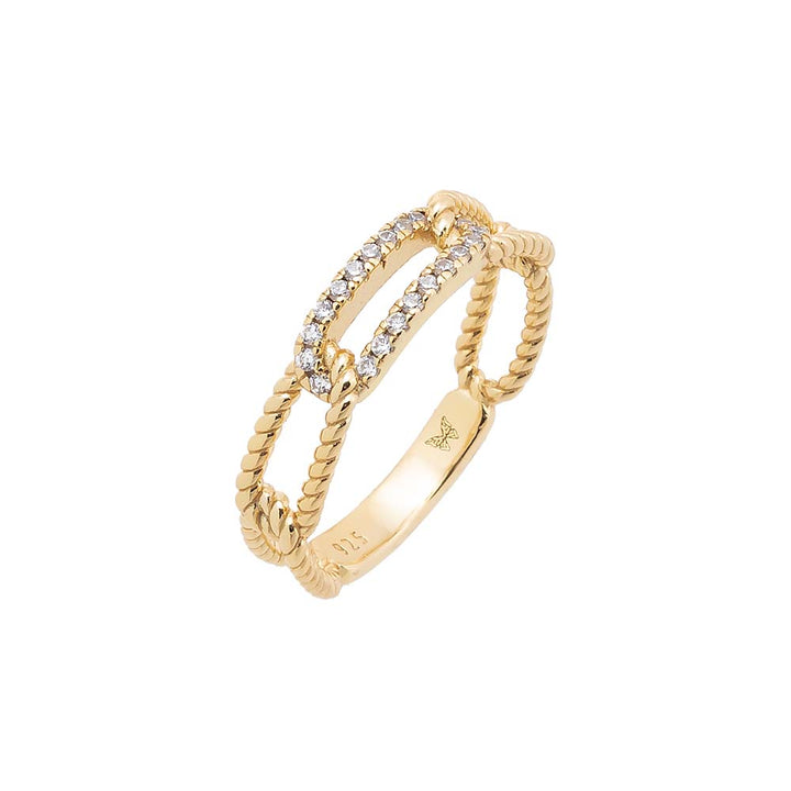 Gold / 6 Pavé Open Link Ring - Adina Eden's Jewels