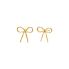Gold Thin Rope Bow Tie Stud Earring - Adina Eden's Jewels