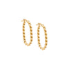 Gold / 35 MM Elongated Twist Hoop Earring - Adina Eden's Jewels