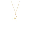 Gold Solid Snake Pendant Necklace - Adina Eden's Jewels