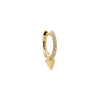 14K Gold / Single Diamond Pave Spike Huggie Earring 14K - Adina Eden's Jewels