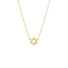 Gold Solid Star Of David Pendant Necklace - Adina Eden's Jewels