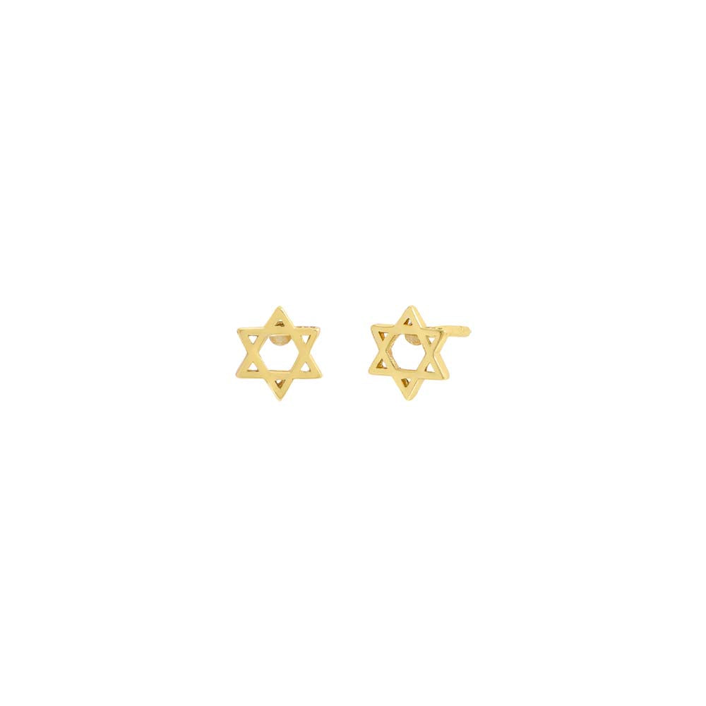 Gold Star Of David Stud Earring - Adina Eden's Jewels