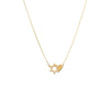 14K Gold Star Of David X Heart Pendant Necklace 14K - Adina Eden's Jewels