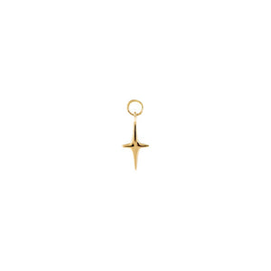 14K Gold Mini Solid Starburst Charm 14K - Adina Eden's Jewels