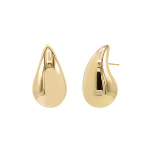 Gold Teardrop Chunky Earring - Adina Eden's Jewels