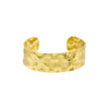 Gold Hammered Cuff Bangle Bracelet - Adina Eden's Jewels