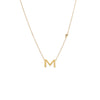 14K Gold Diamond Bezel X Solid Initial Necklace 14K - Adina Eden's Jewels