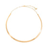 Gold Solid Thin Curved Collar Necklace - Adina Eden's Jewels