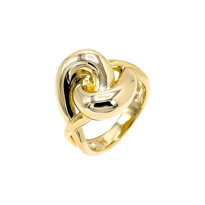 Gold Solid Jumbo Interlocked Statement Ring - Adina Eden's Jewels