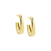 Gold Graduated Elongated Oval Hoop Earring - Adina Eden's Jewels
