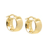 14K Gold Solid Mini Wide Huggie Earring 14K - Adina Eden's Jewels