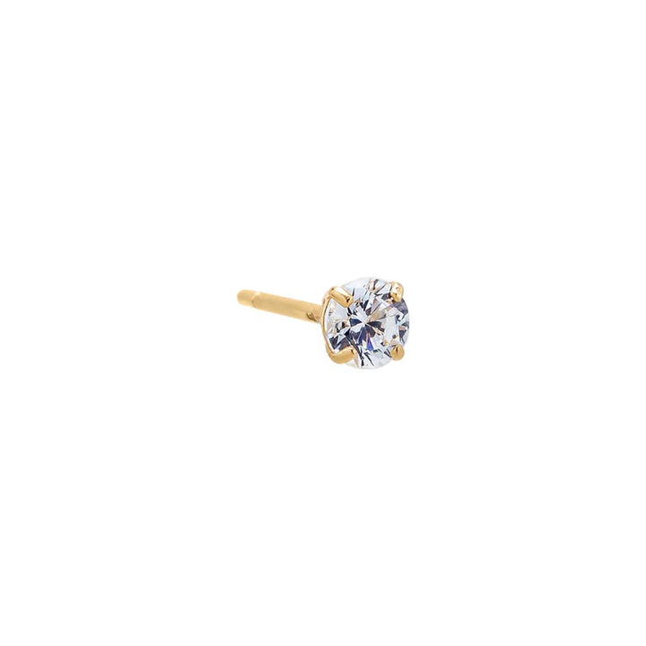  Solitaire Stud Earring 14K - Adina Eden's Jewels