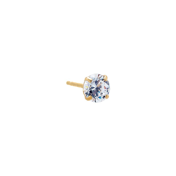  Solitaire Stud Earring 14K - Adina Eden's Jewels