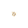 14K Gold / Single Diamond Pave/Solid Star Of David Stud Earring 14K - Adina Eden's Jewels