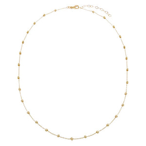  Diamond Cut Beaded Necklace 14K - Adina Eden's Jewels