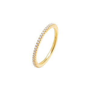 Gold / 3 Micro Pavé Eternity Band - Adina Eden's Jewels