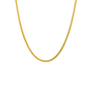 Gold Solid Snake Choker Necklace - Adina Eden's Jewels