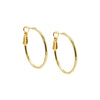 Gold / 30MM Rounded Hollow Hoop Earring - Adina Eden's Jewels