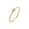 Pearl White / 6 Dainty Single Pearl Ring - Adina Eden's Jewels